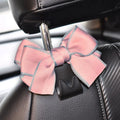 Cute Bowknot Car Seat Hook Organizer – Headrest Bag & Grocery Hanger