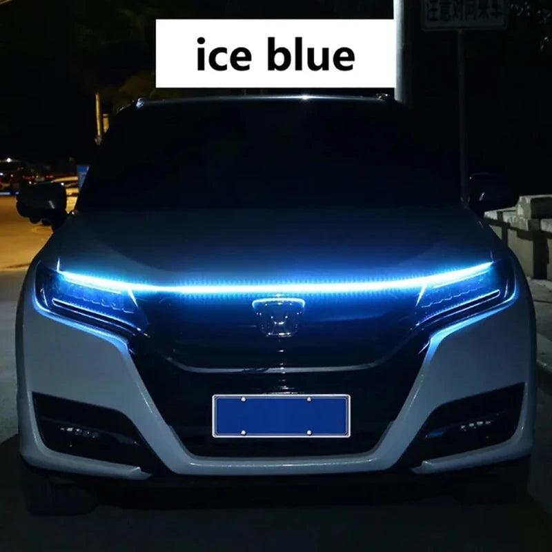 150cm LED Car Hood DRL Strip – Dynamic Running Ambient Light (12V)
