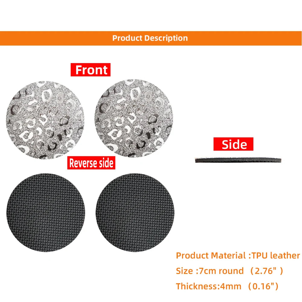 Bling Leopard TPU Car Cup Holders – Waterproof Anti-Slip Interior Decor (Pair)