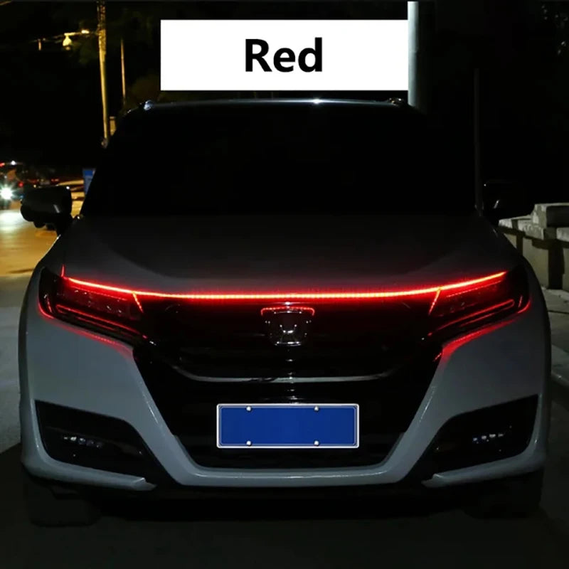 150cm LED Car Hood DRL Strip – Dynamic Running Ambient Light (12V)
