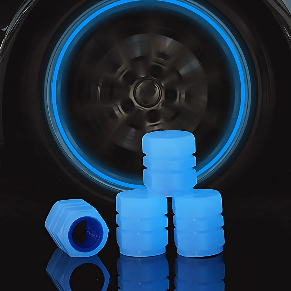 Glow Luminous Valve Caps – Fluorescent Tire & Wheel Accessories