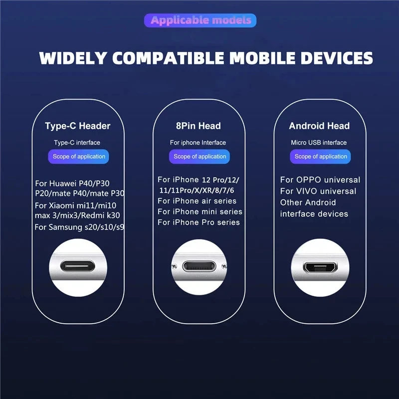 Flow luminous USB Type-C cable with LED light and 3A fast charging for quick power and smooth data transfer. Compatible with Samsung, Xiaomi, iPhone, Huawei, and more. ⚡📱✨