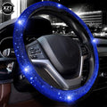 Add a touch of luxury to your drive with this rhinestone steering wheel cover, featuring sparkling crystal diamonds for a stylish and elegant look. Breathable, anti-slip, and designed for a secure fit on 38CM wheels. 🚗💎