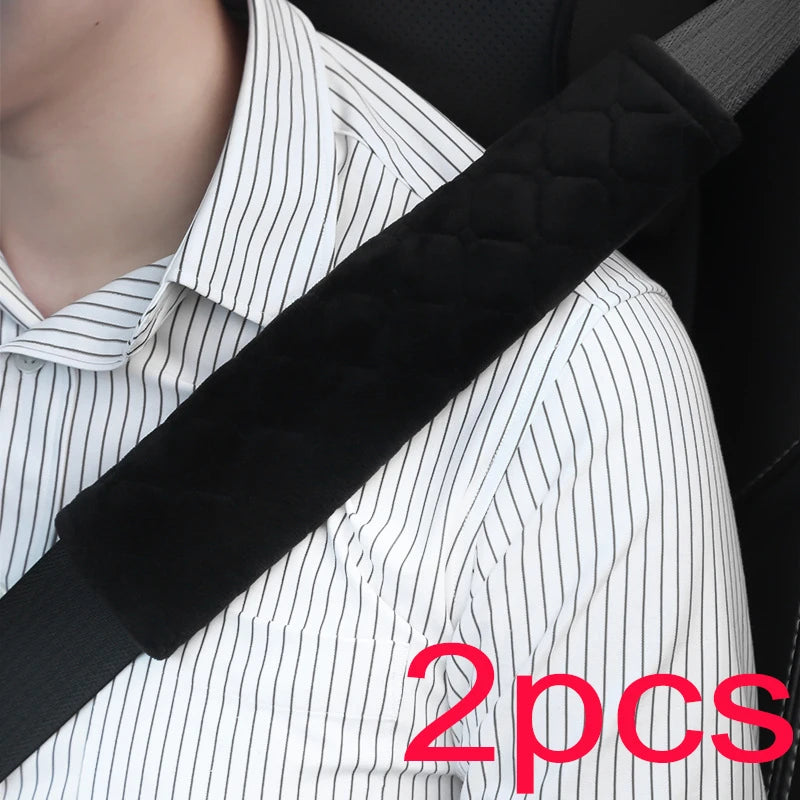 Universal Seat Belt Shoulder Pads (2pcs) – Adjustable Soft Car Protector Covers