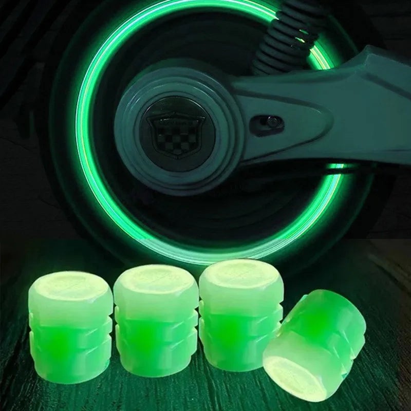 Glow Luminous Valve Caps – Fluorescent Tire & Wheel Accessories