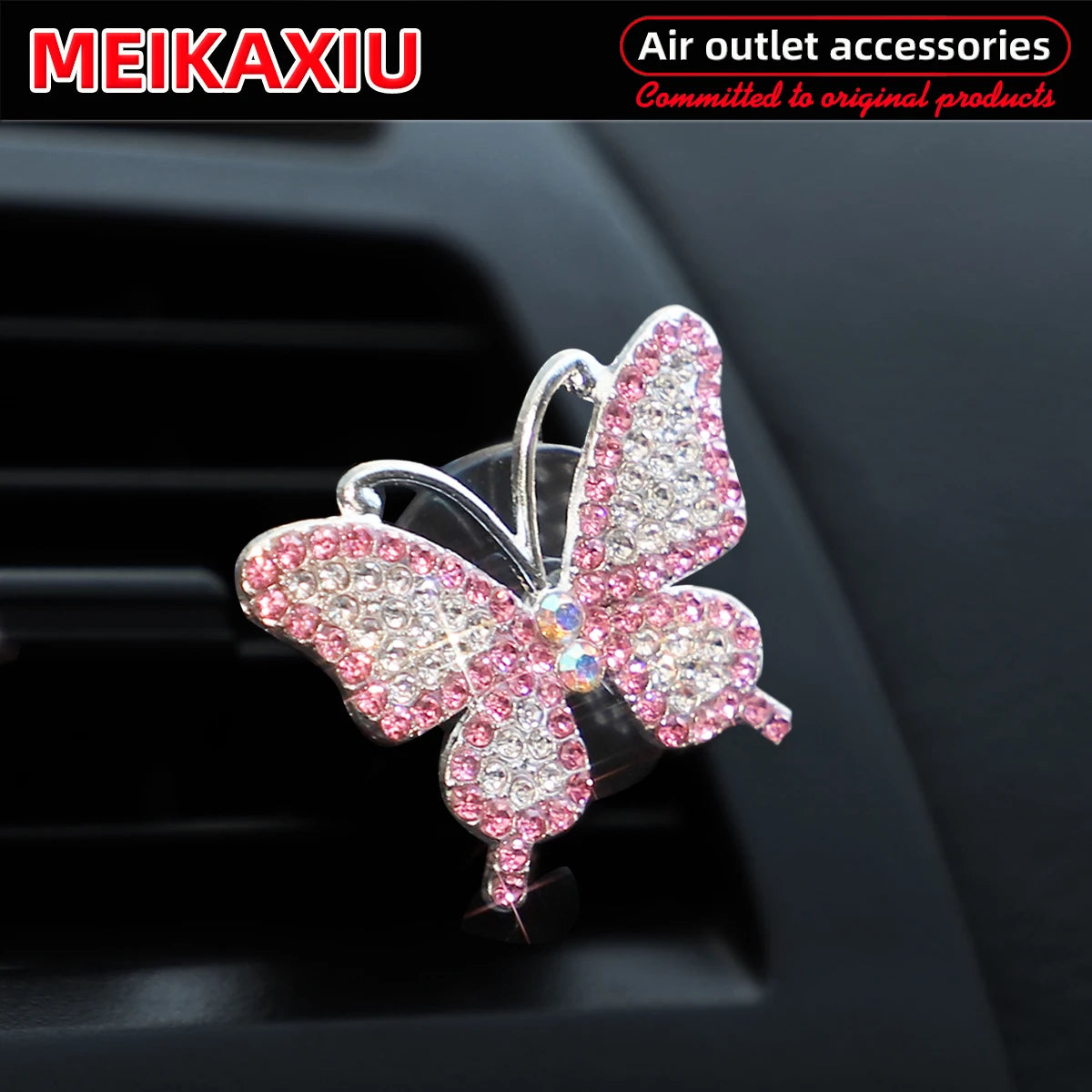 Luxury Butterfly Diamond Air Vent Clips – Sparkling Car Interior Fragrance Decor