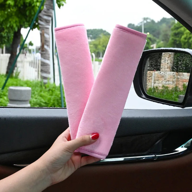 Universal Seat Belt Shoulder Pads (2pcs) – Adjustable Soft Car Protector Covers