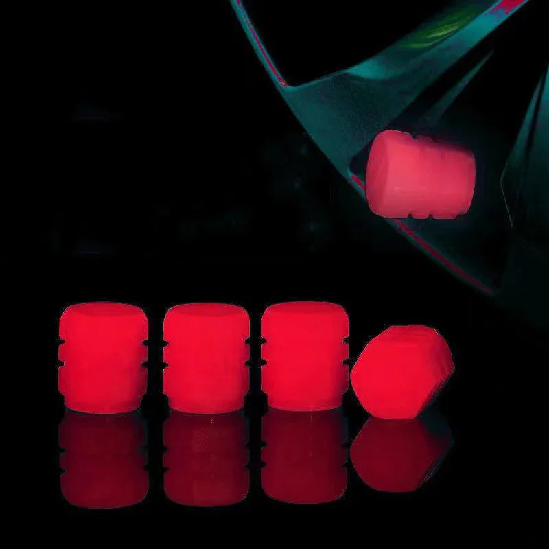 Glow Luminous Valve Caps – Fluorescent Tire & Wheel Accessories