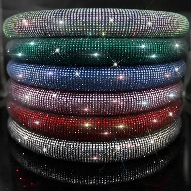 Anti-slip steering wheel cover that improves grip and driving comfort while adding a stylish touch to your car interior. Universal fit for 15 inch / 38cm wheels and easy to install. 🚗✨