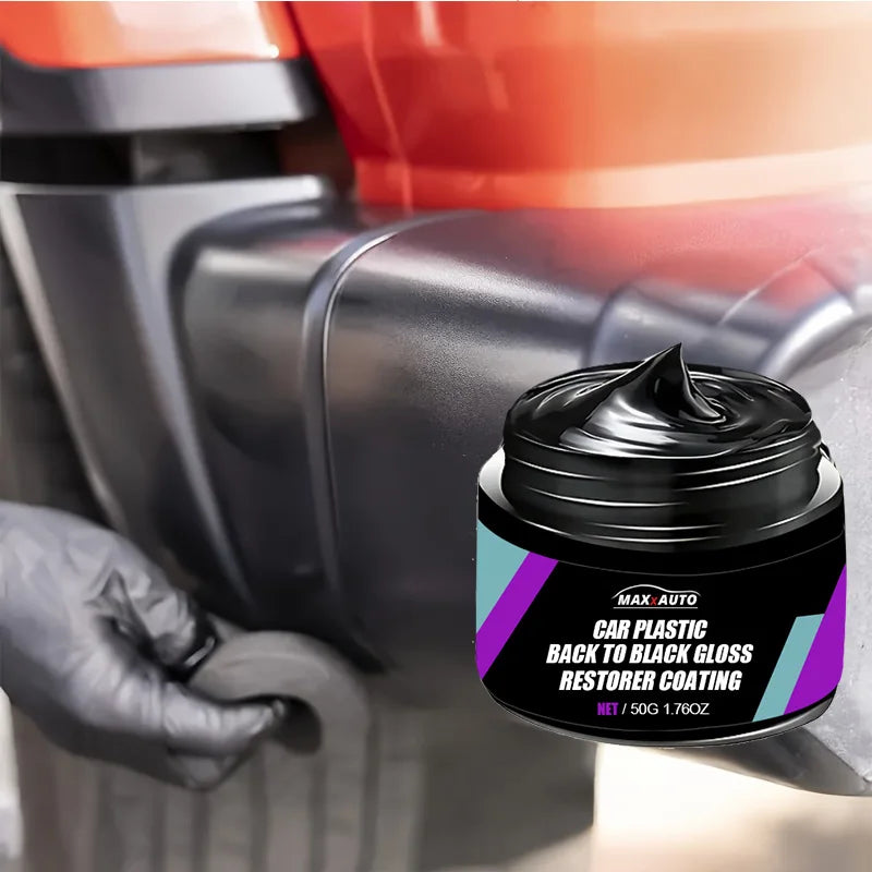 Restore your car’s shine with this plastic restorer that brings faded surfaces back to a deep black, glossy finish. Perfect for interior panels and trims with long-lasting protection and polish. 🚗✨