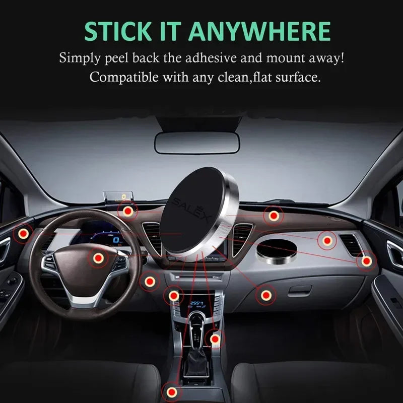 Strong magnetic car phone holder for secure, hands-free use on the road. Universal fit for all smartphones with easy dashboard mounting and stable grip. 🚗📱✨