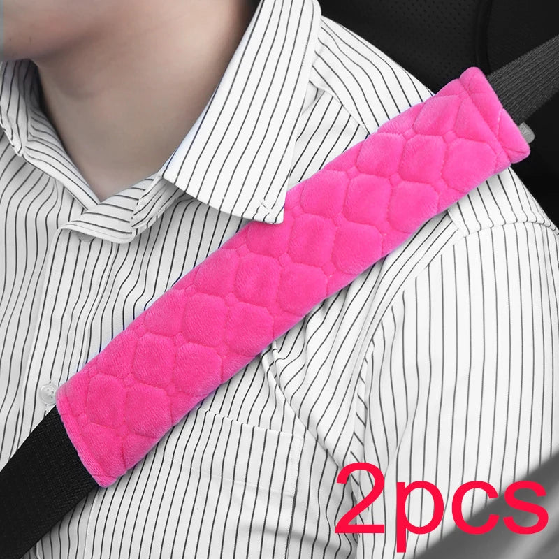 Universal Seat Belt Shoulder Pads (2pcs) – Adjustable Soft Car Protector Covers