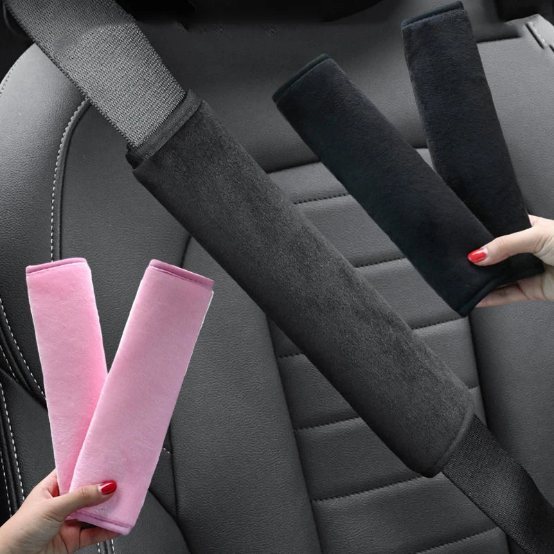 Universal Seat Belt Shoulder Pads (2pcs) – Adjustable Soft Car Protector Covers