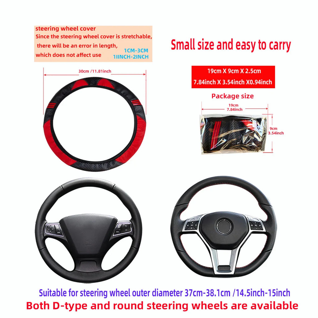 Little Monster PU Leather Steering Wheel Cover – 14.5–15 inch (No Inner Ring)