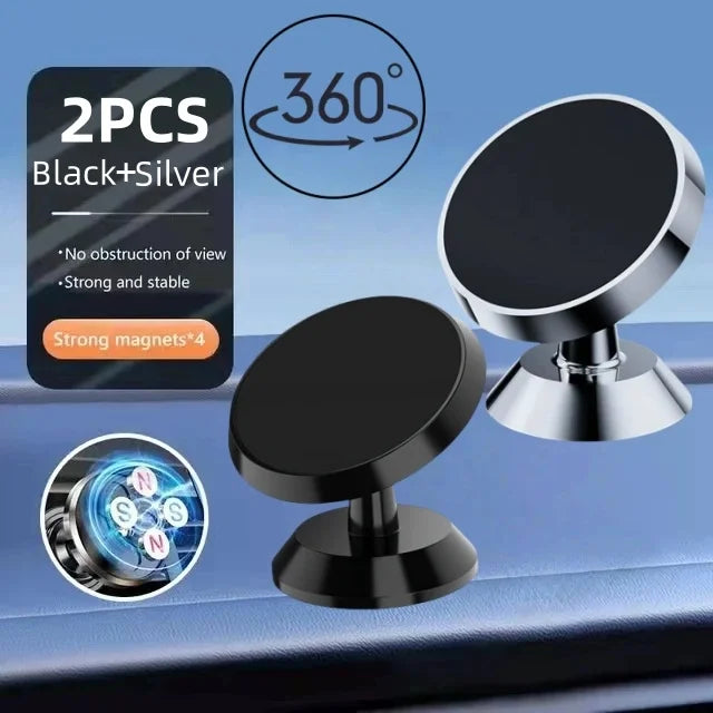 Strong magnetic car phone holder for secure, hands-free use on the road. Universal fit for all smartphones with easy dashboard mounting and stable grip. 🚗📱✨