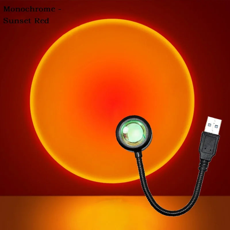 Kerokuru USB Sunset LED Lamp – Rainbow Neon Projector Atmosphere Light