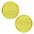 Bling Rhinestone Car Cup Holder Mats (2pcs) – Stylish Anti-Slip & Heat Resistant Interior Accessory