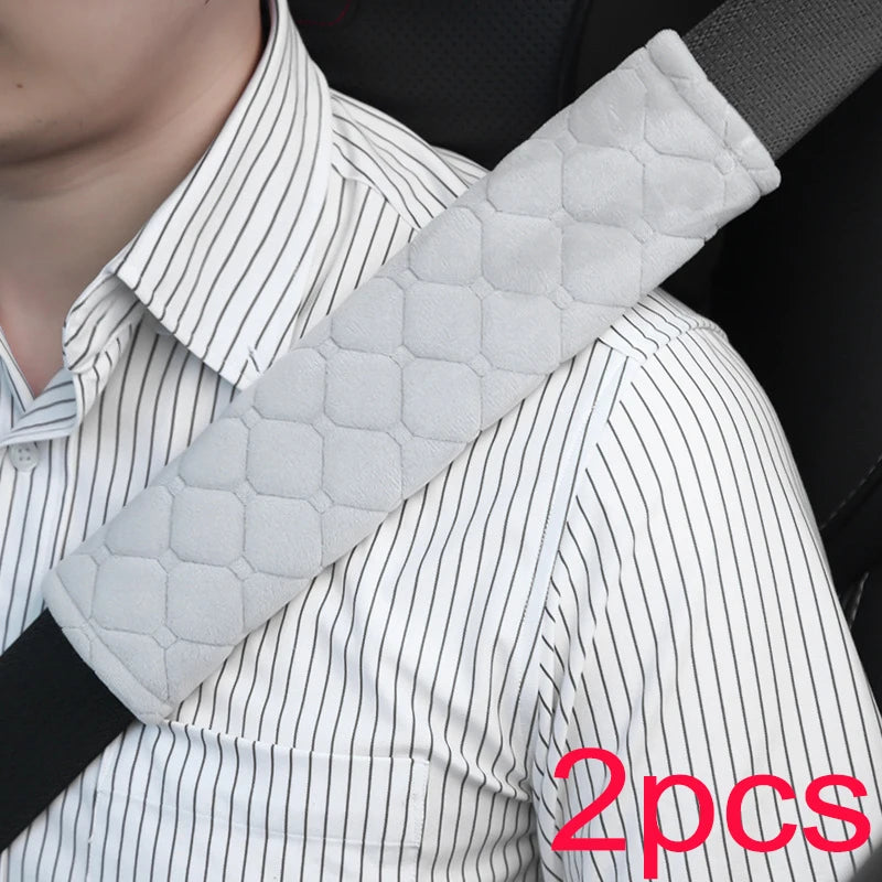 Universal Seat Belt Shoulder Pads (2pcs) – Adjustable Soft Car Protector Covers