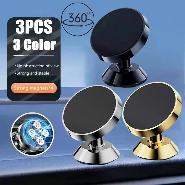 Strong magnetic car phone holder for secure, hands-free use on the road. Universal fit for all smartphones with easy dashboard mounting and stable grip. 🚗📱✨