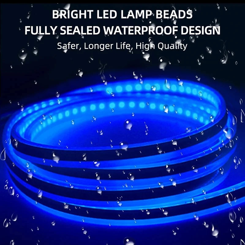 150cm LED Car Hood DRL Strip – Dynamic Running Ambient Light (12V)