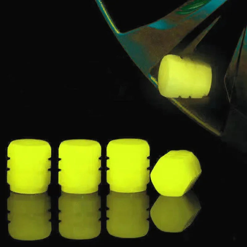 Glow Luminous Valve Caps – Fluorescent Tire & Wheel Accessories
