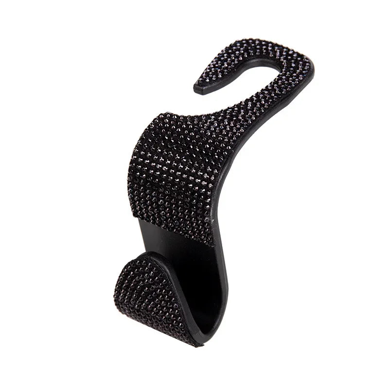 Universal Rhinestone Car Headrest Hook Organizer – Seat Back Storage Holder