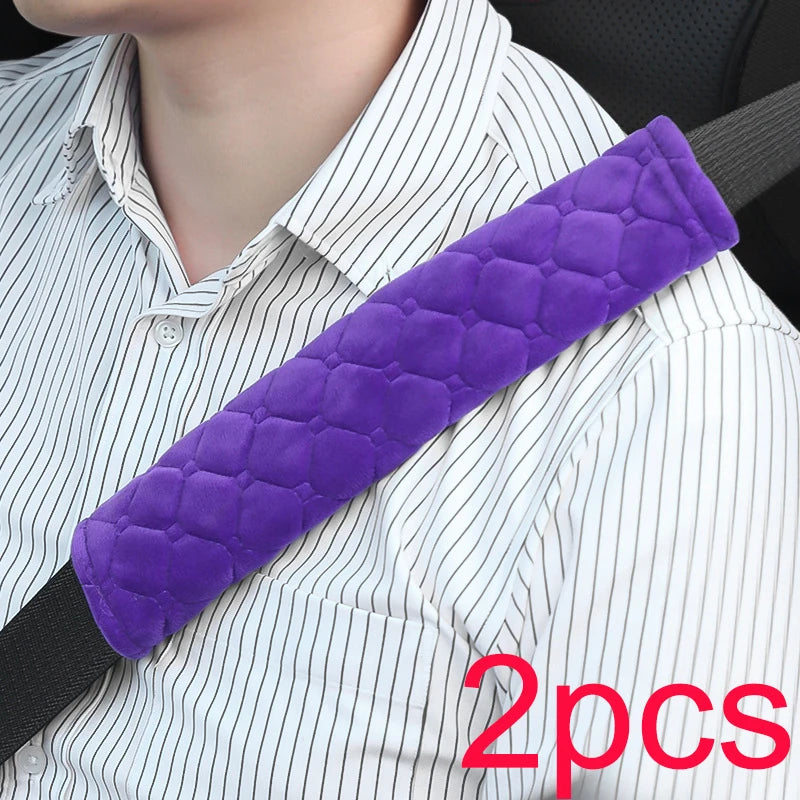 Universal Seat Belt Shoulder Pads (2pcs) – Adjustable Soft Car Protector Covers